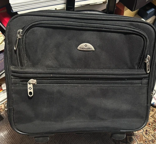 Samsonite Mobile Pro Upright Wheeled Mobile Office (Black), Carry On Luggage.
