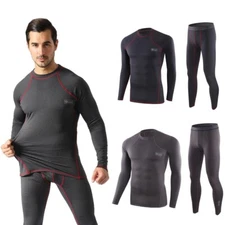 Thermal Underwear Shirt Pant Set for Men Long Johns - Winter Clothes Base Layer