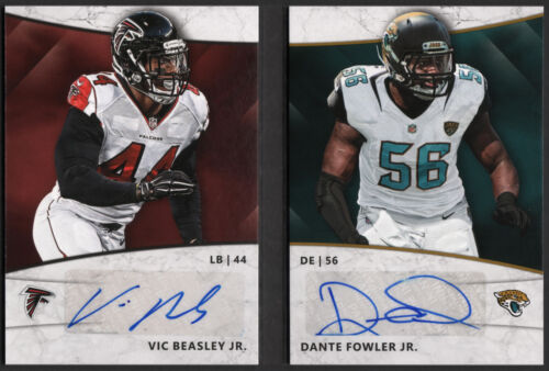 Vic Beasley Dante Fowler Jr 2015 Donruss Signature Series Rookie Auto MAGMA 1/1 - Picture 1 of 4