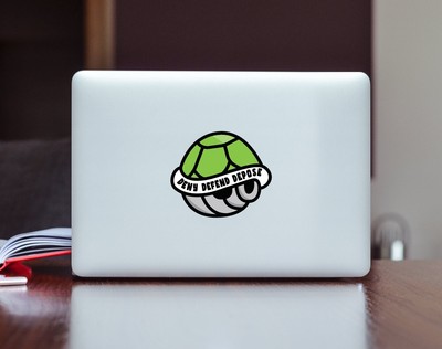 Deny Defend Depose Green Shell Sticker Decals