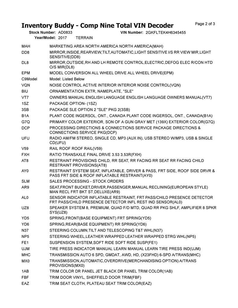 Used Engine Control Module (ECM) fits: 2017 Gmc Terrain