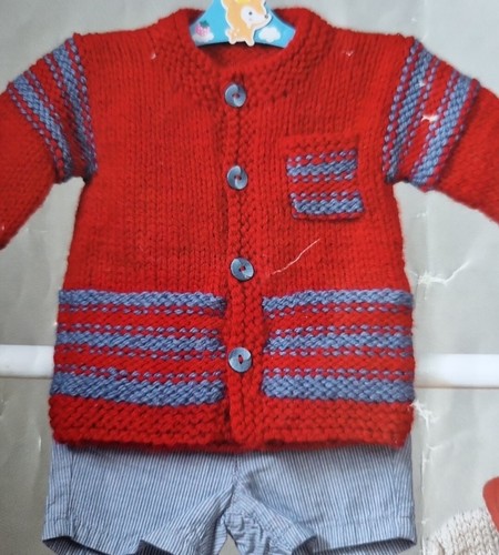 EASY KNIT PATTERN CHUNKY 16-24" OUTDOOR SUIT, JACKET, HAT, TOP (1003) - Picture 2 of 5