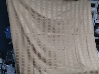 CREATIVE BATH GOLD CHECKERED SHOWER CURTAIN overstock close out HEAVY FABRIC - Image 1 of 2