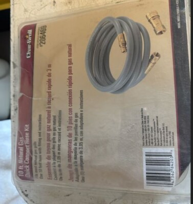 Char Broil 10ft Natural Gas Quick Connect Gas Hose