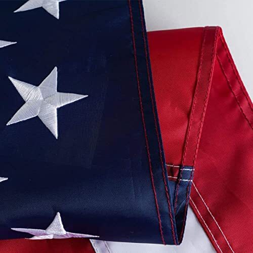 US-Flagge Old Glory – 3x5 Ft, Nylon, Bestickt Mit 48 Sternen, Mit Leinwand-Header & Messingtüllen