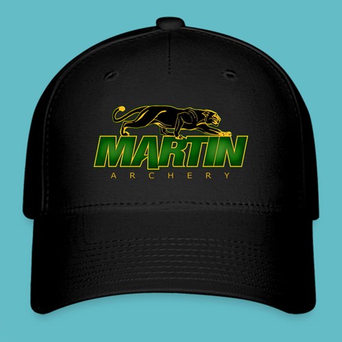 Martin Archery Black Hat Baseball Cap Size Adjustable