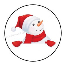 SNOWMAN CHRISTMAS ENVELOPE SEALS LABELS STICKERS PARTY FAVORS