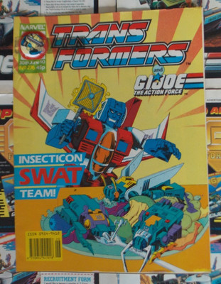 TRANSFORMERS MARVEL COMICS 1990 issue 276 with FREE GIFT BADGE