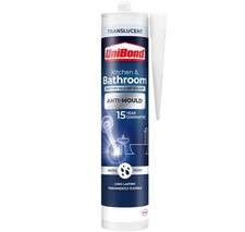 Unibond Bath & Kitchen Mould-Resistant, Transparent Silicone Sealant