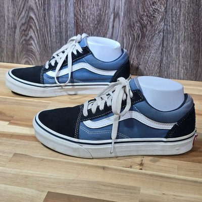 Vans Old Skool Skate Shoes Sneakers Low Top Blue Black Suede Canvas