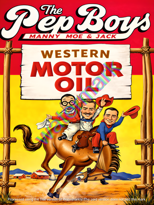 #ad Pep Boys Western Motor Oil Metal Sign 9quot; x 12quot; or 12quot; x 16quot; $16.00