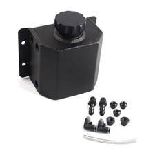 Universal 1L Black Coolant Overflow Tank - Aluminum Radiator Black 1L