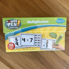 Power Pen Multiplication Learning Cards Set, 106 Cards, Grades 2-5