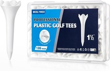1 1/2 Inch Plastic Golf Tees, Short Tees 120 Pack with White