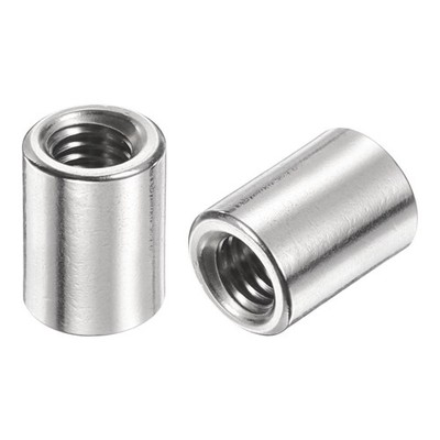 12Pcs Round Connector Nuts M6x15x10mm Coupling Nut Sleeve Rod Bar Stud Nut