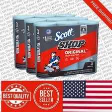 Scott Blue Shop Towel Cleaning Wipes 3-Pack Bundle of 3 Roll