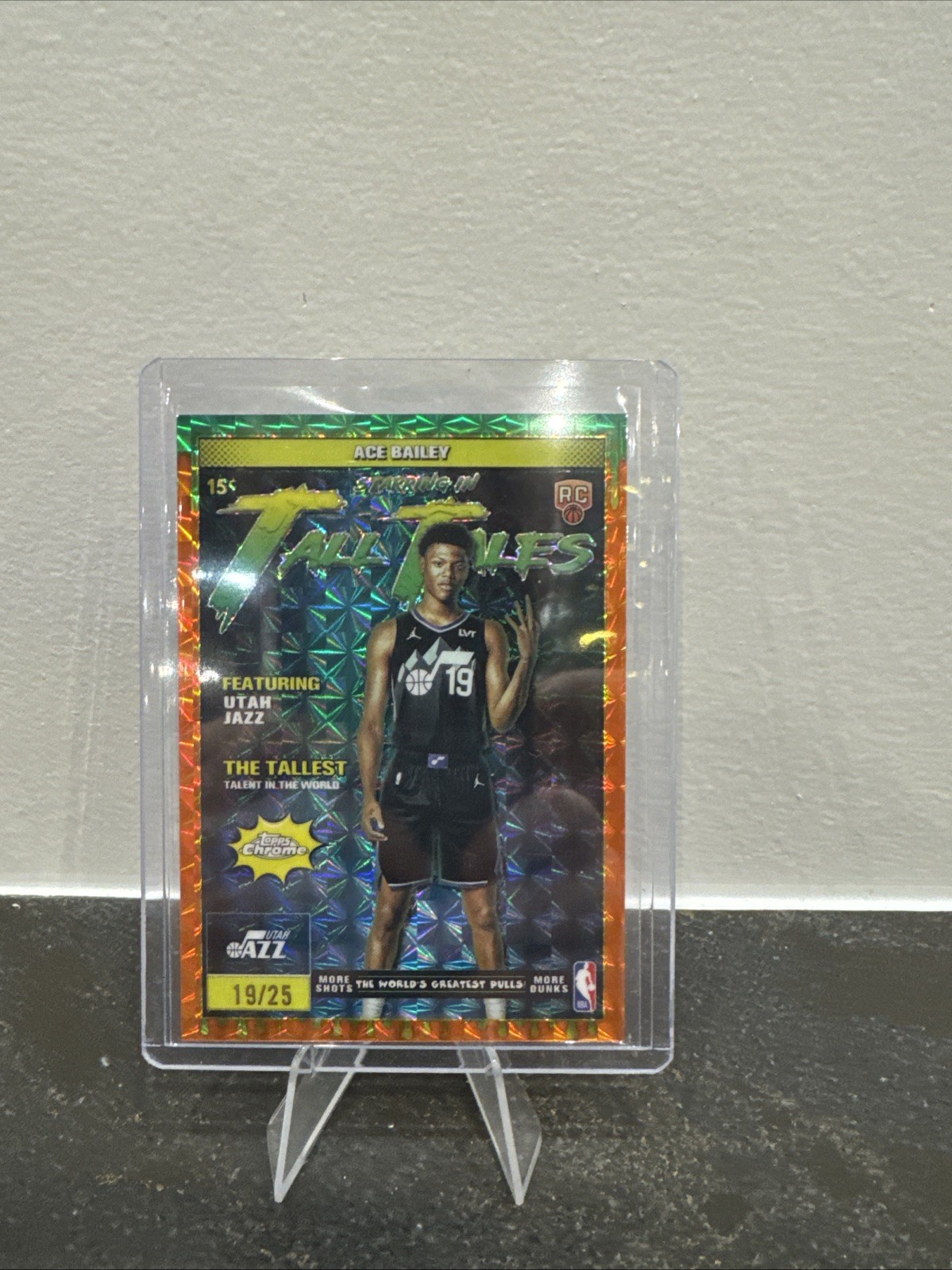 2025-26 Topps Chrome Tall Tales Orange Geo Refractor Ace Bailey RC /25 #TT-23