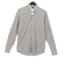 Pierre Cardin Men's Shirt Chest: 38 in Brown 100 Cotton Basic