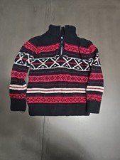 CHAPS Black Quarter ZIP Pullover Sweater Size 7 Boys 100% cotton