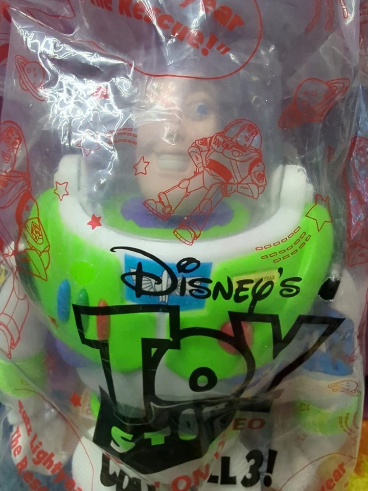 巴兹光年 1995 年汉堡王迪士尼玩具总动员毛绒木偶全新未拆封复古 — 第 2/4 张图片