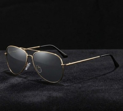 Polarized Men's Classic Aviator Sunglasses Metal Frame Double Bridge Pilot Style