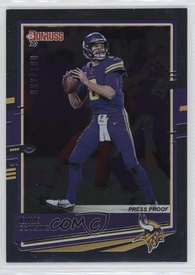 2020 Panini Donruss Photo Variation Press Proof Silver 92/100 Kirk Cousins 0hx6