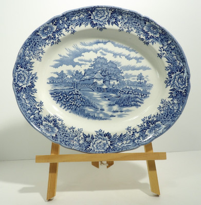 Salem China Vintage Olde Staffordshire English Village 12'' Oval Platter