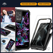 Heavy Duty Dual Layer Phone Case with Screen Protector for Blu View 5 Pro - Purp