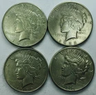 *LOT OF 4 MIXED DATE SILVER MORGAN DOLLARS *NR #P3118