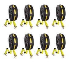 8PK 2"x16" Replacement Over the Tire Strap w/ 2 Swivel Hooks I 10,000 lbs BS