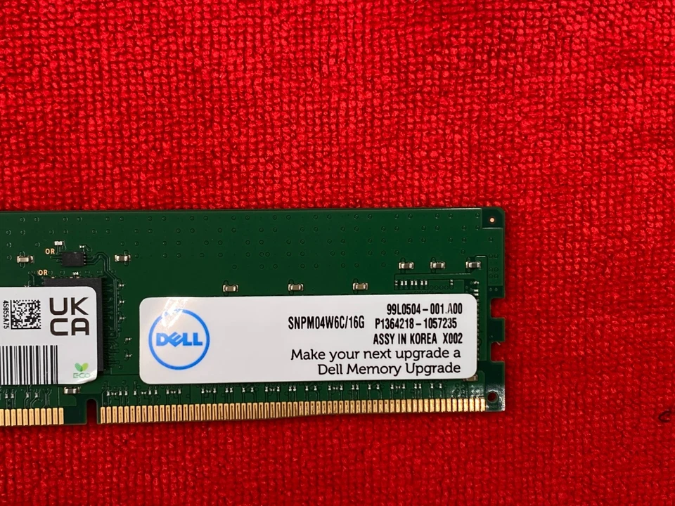 DELL OEM SNPM04W6C/16G 16GB DDR4-3200MHz PC4-25600R 2Rx8 ECC SERVER MEMORY - Image 3 of 4