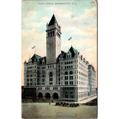 Post Office Pavilion Pennsylvania Ave Washington DC 1908 Vintage Postcard SPU18