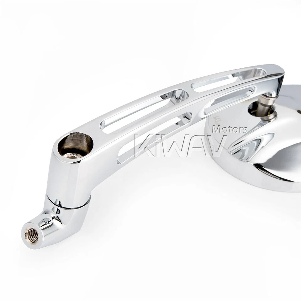rétroviseurs chromé carré CNC aluminum 8mm 1.25pitch pour GY6 SUNL TANK ROKETA - Photo 4/4