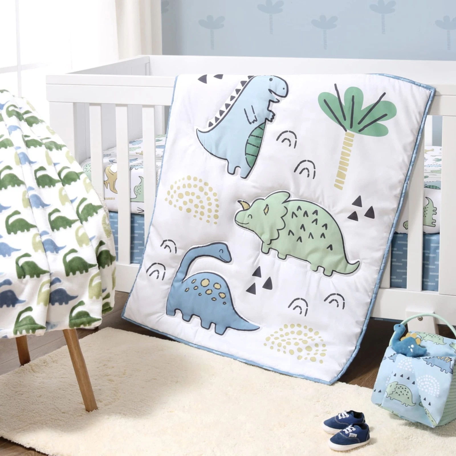 The Peanutshell 5 Piece Baby Crib Bedding Set for Boys - Newborn, Infant Tod...