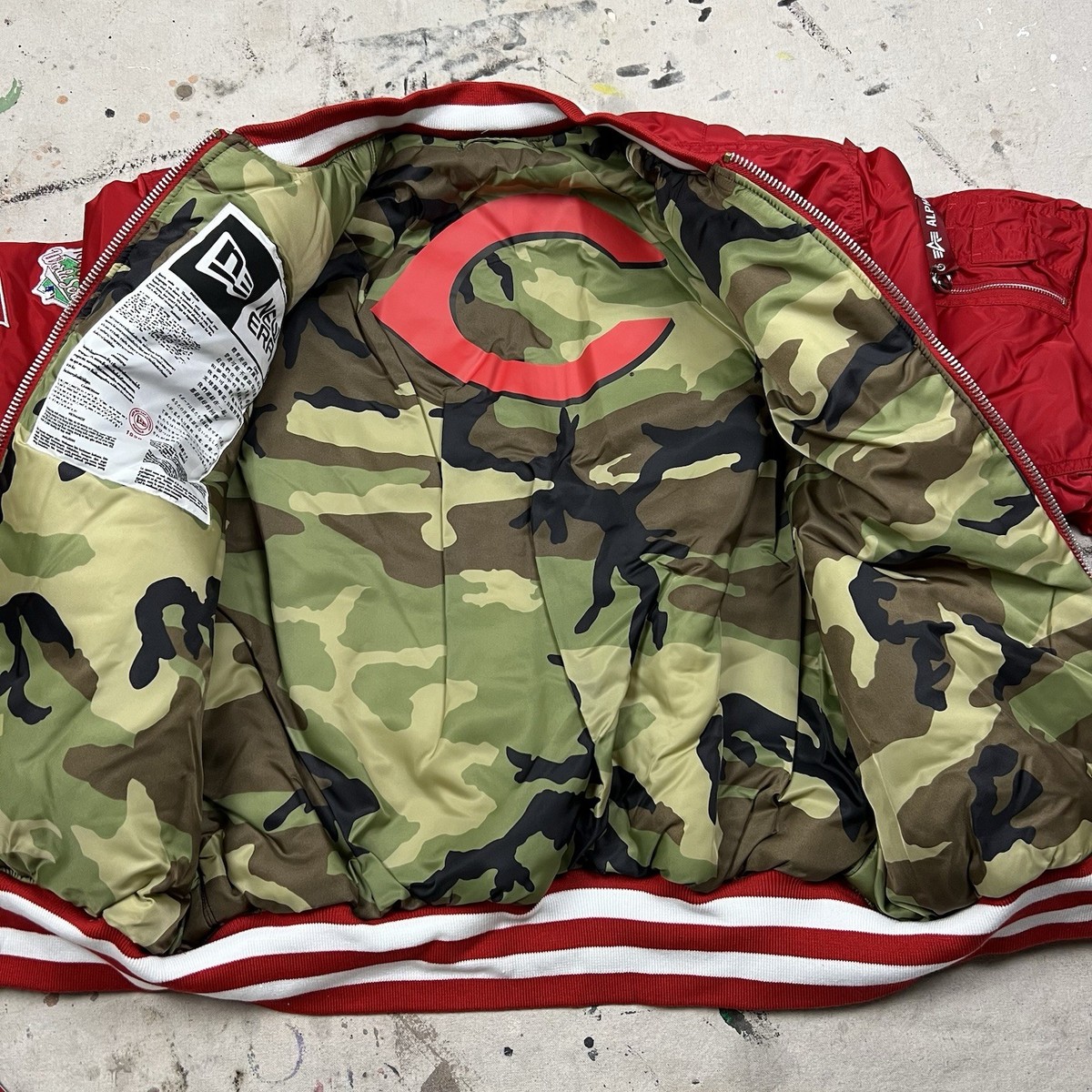 Alpha Industries New Era Cincinnati Reds MA-1 Reversible Bomber