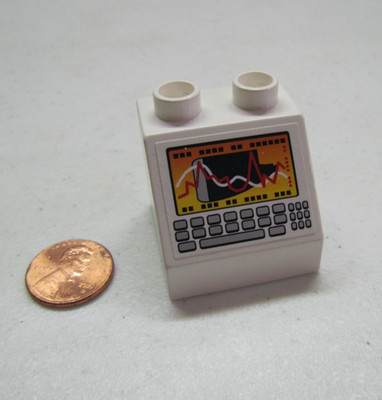 Lego Duplo Controls Computer Screen Graph Keyboard Sticker Block Specialty Vtg