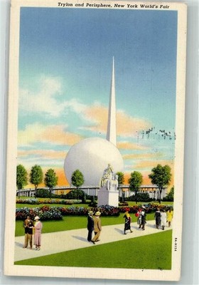 38220721 - New York City Denkmal Trylon and Perisphere Ausstellung World´s Fair