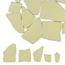 200g Ceramic Mosaic Tiles for Crafts Irregular Ceramic Tiles Pieces Bright Green