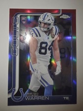 2025 Topps Chrome Tyler Warren Red White & Blue Refractor RC #346 Colts