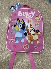 Bluey and Bingo Pink Kids Backpack School Bag BBC Studios 384080 NWT