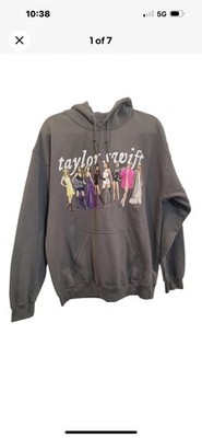 Taylor Swift Eras Tour Hoodie Women's Large Dark Gray M