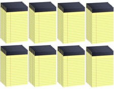 48 Pack Legal Pads Bulk,5 x 8 Inch Yellow Notepad, Note Pads College Ruled Pe...