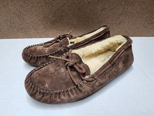 UGG Dakota Indoor Outdoor Moccasin Slippers Womens Size 7 EUR 38 Brown Leather