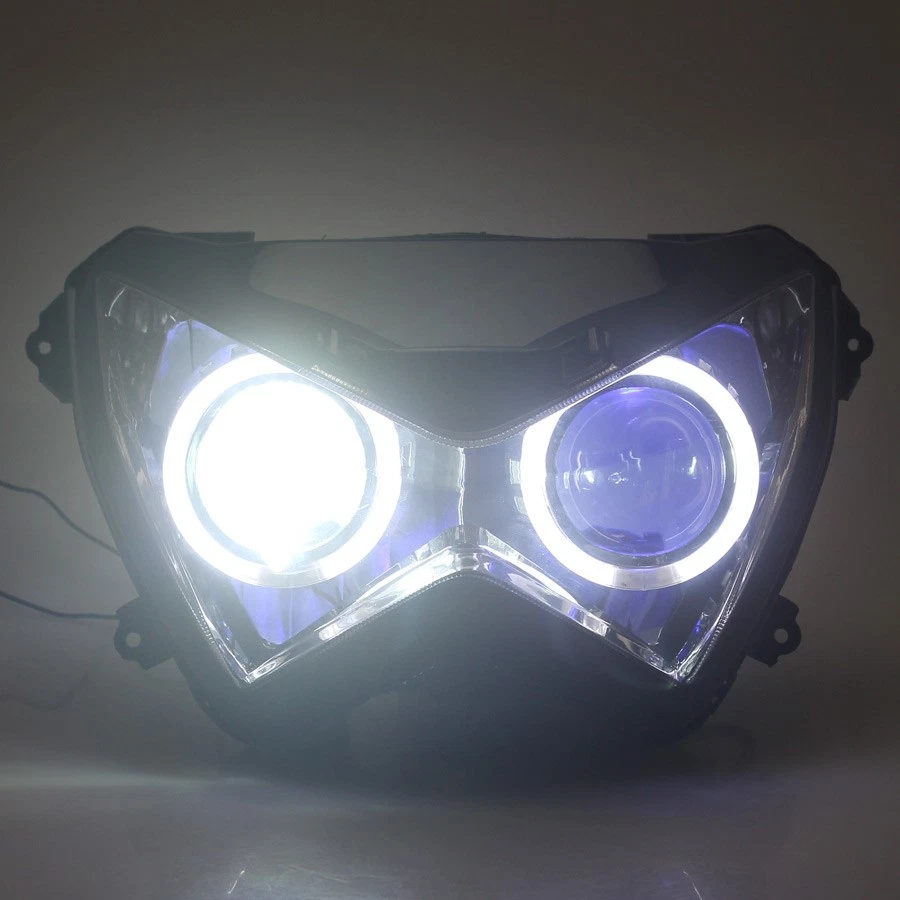Faro delantero HID azul mal de ojo para Kawasaki Z800 Z300 Z250 2013-2016 Foto 3 de 4