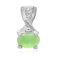 Cavill Chrysopras AnhäNger Damen 925 Silber Oval GrüN 0,32Ct Topas