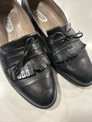 Bally Men s Vintage Dino Black Kiltie Tassle Loafers US 12 B
