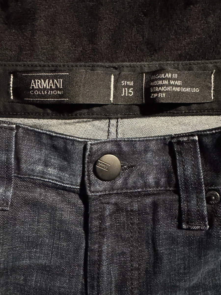 パンツ ARMANI COLLEZIONI wide denims black Armani Collezioni Jean Mens 30 Black Slim Fit Medium Waist