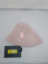 Moncler 1 Genius JW Anderson Pink Furry Logo Winter Bucket Hat New