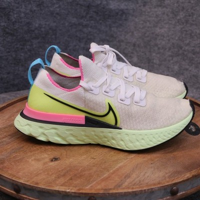 Nike React Infinity Run Flyknit Women's Size 8 White Black Volt Pink CZ7993-100