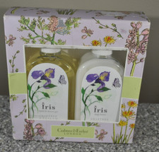 Crabtree Evelyn IRIS Bath Shower Gel Body Lotion Gift Set 8.5oz Each NOS